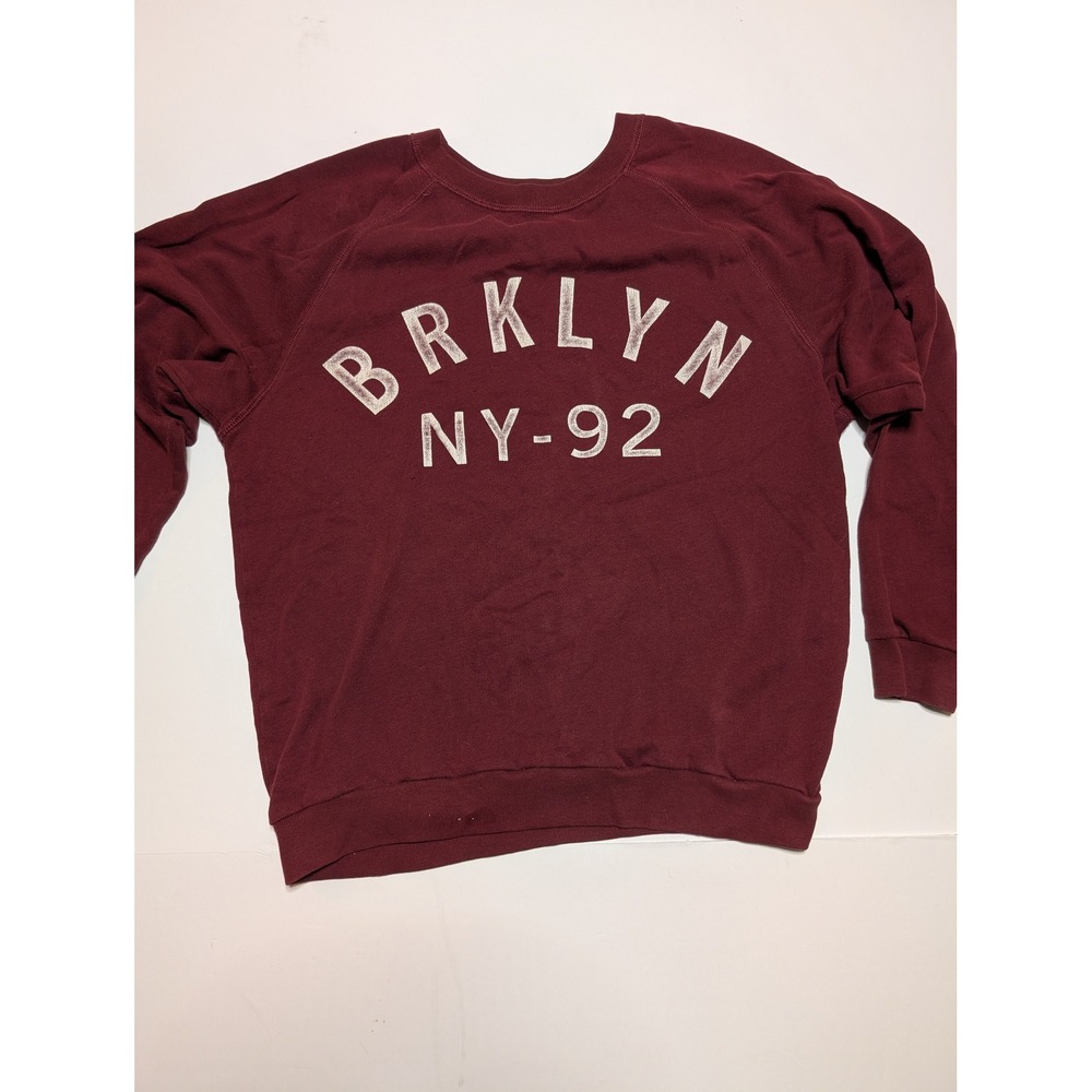 Abercrombie & Fitch Brooklyn NY 92 Sweatshirt Maroon Crewneck Pullover XS/S